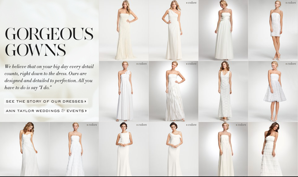 Ann taylor outlet wedding