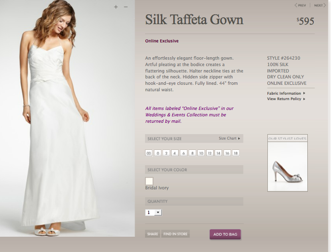 Ann Taylor wedding dresses