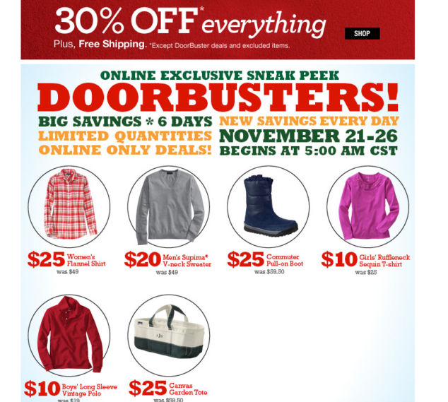 Lands' End Black Friday Doorbusters start TODAY! Stylish Life for Moms