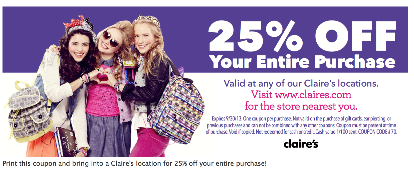 Back-to-School time with Claire's for Essential Accessories + 25% OFF ...