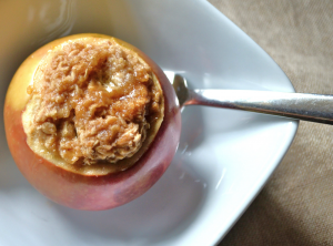 Healthy Baked Apples - Oatmeal-stuffed Baked Apples