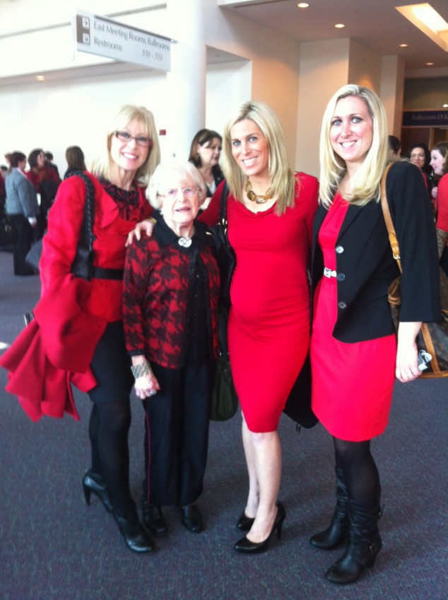 (l-r) Me, my Mom, Audrey, Jane representing Mom Generations at an event