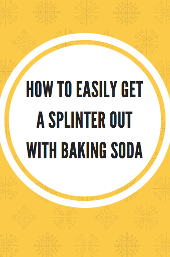 how to remove a splinter