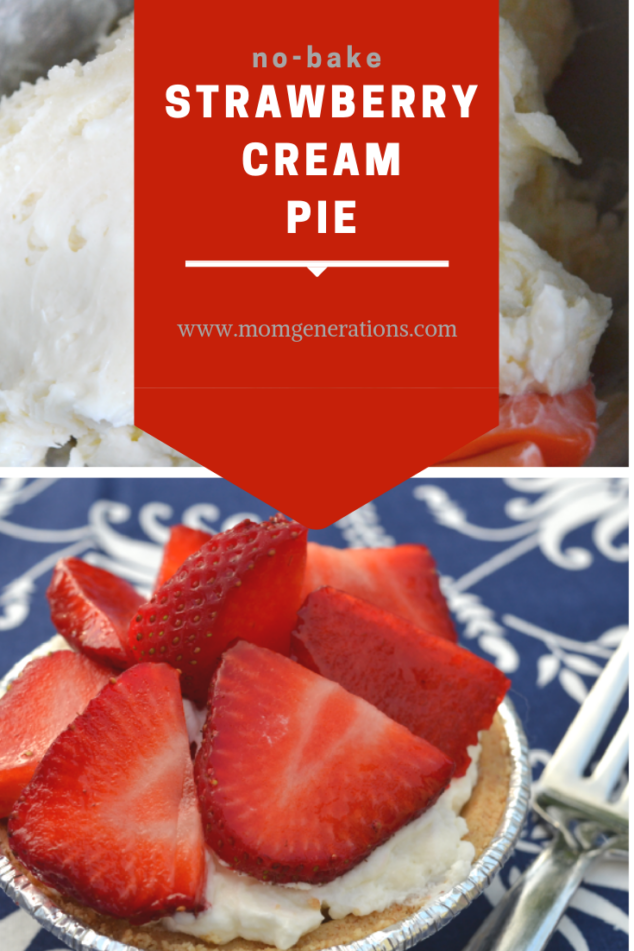 Strawberry Cream Pie No Bake