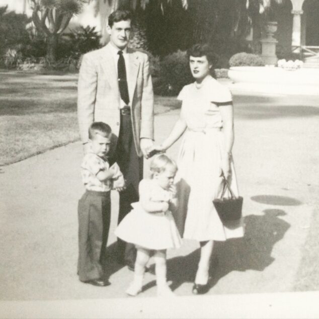 Dad, Mom, older brother and me - 1954