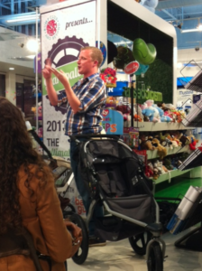 TheBabyGuyNYC doing his presentation at the 2013 Boston Gearapalooza tour stop.