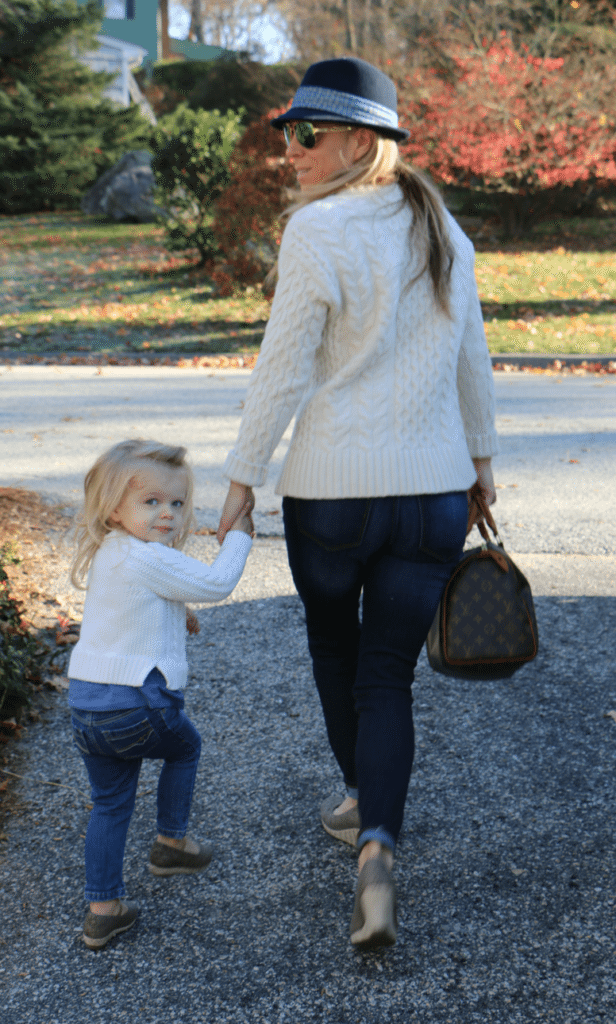 mother and daughter in mommy and me shoes