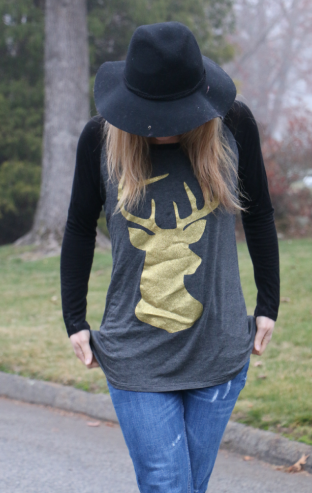 Reindeer raglan for the holidays!