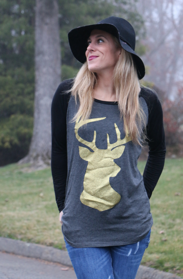 Reindeer raglan for the holidays!