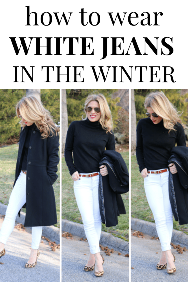 how to wear white jenas in the winter