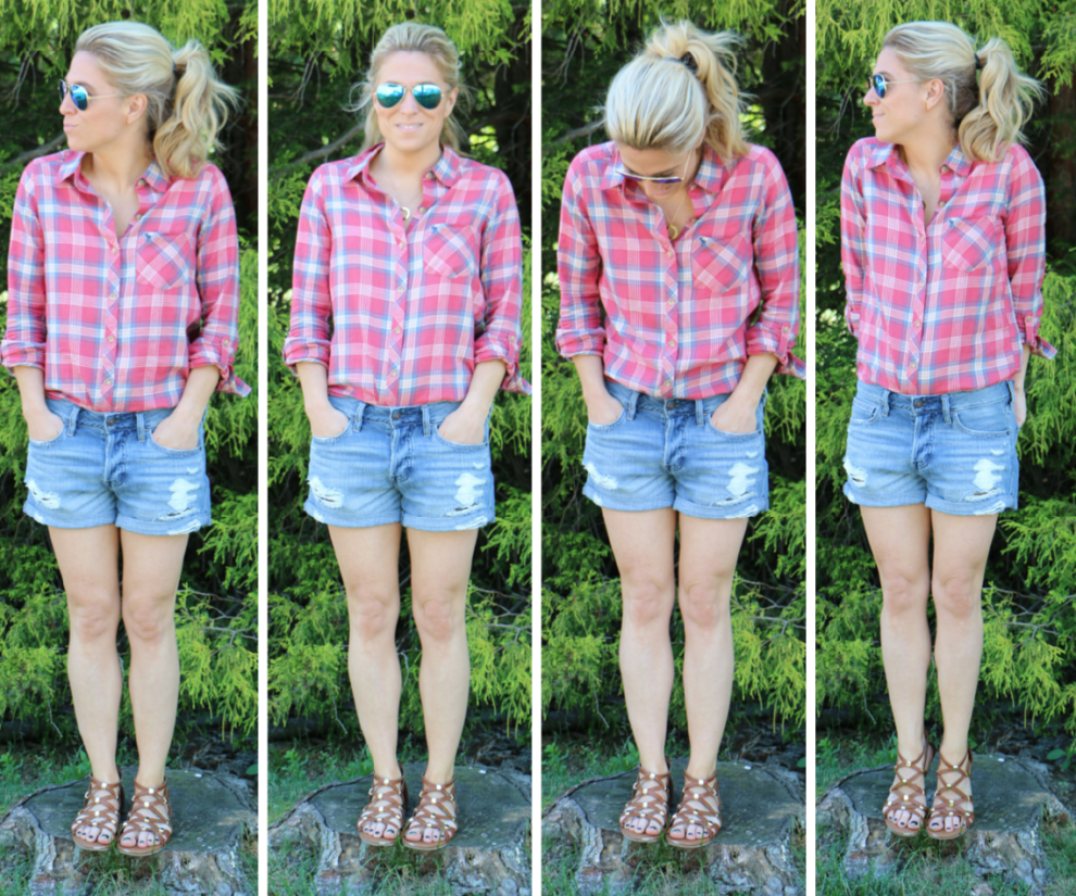 Daily Style Jeans Shorts and Plaid Stylish Life for Moms