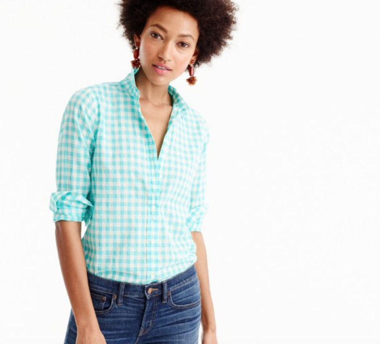 j crew gingham shirt instagram