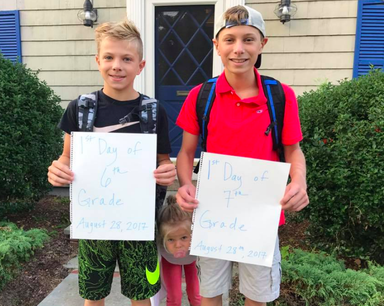 First Day of School at a New School and Being the New Kids - Stylish ...