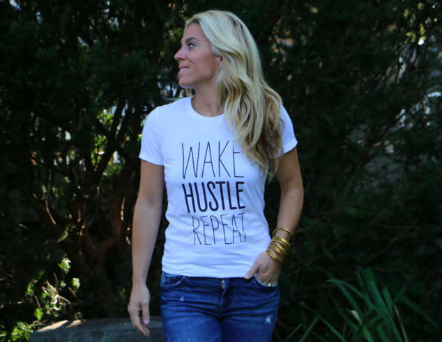 Wake Hustle Repeat TEE #PermissionToHustle - Stylish Life for Moms