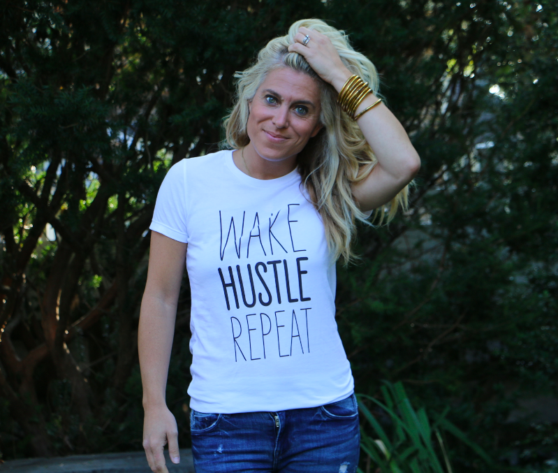 Wake Hustle Repeat TEE #PermissionToHustle - Stylish Life for Moms