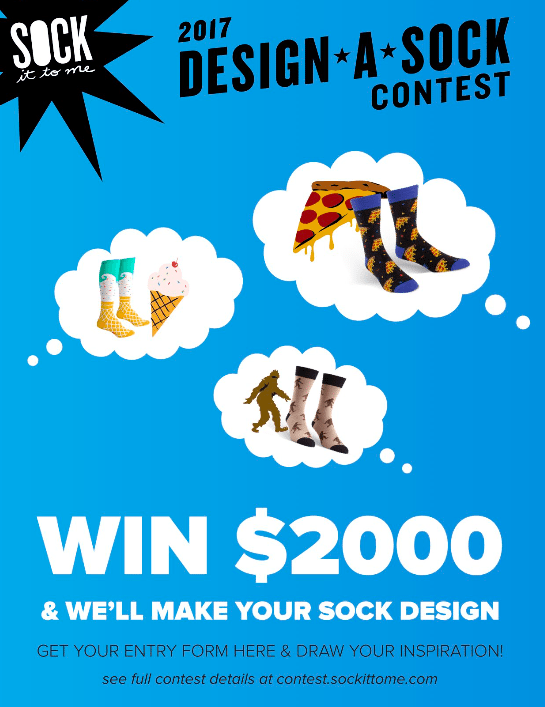 This is such a great contest from Sock It To Me.