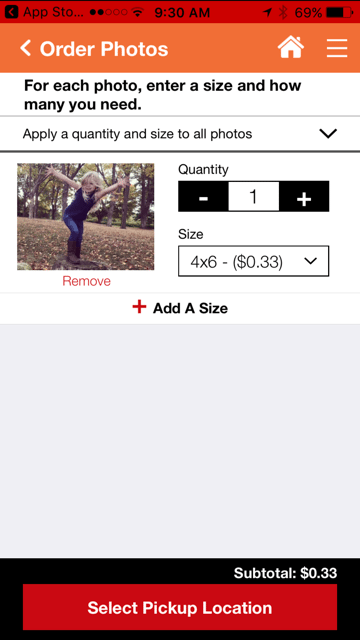 Easily order photos in the size and quantity you want with the CVS Pharmacy app. 