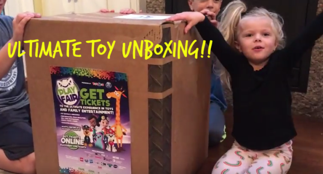 Look at how much fun she had with the Play Fair unboxing. 