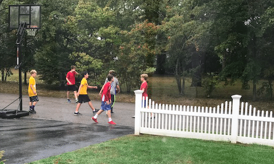 The boys outside with their new friends. Choosing smiles paid off! 