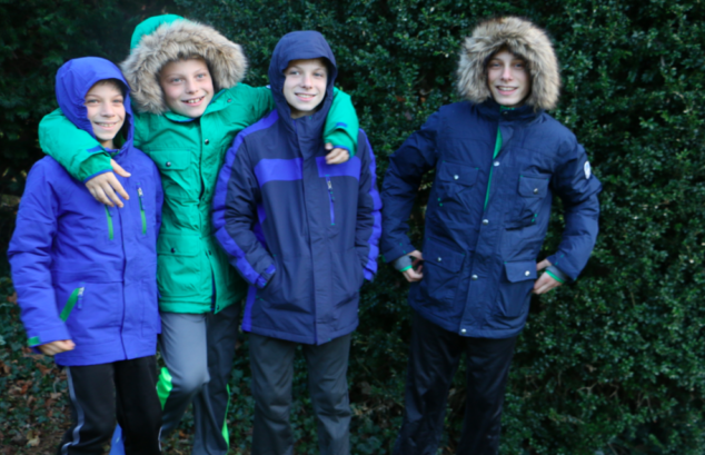 My young men looking dapper in the best outerwear from Lands' End. 