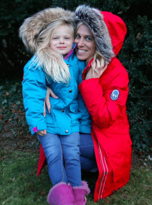 She's the best little model in the best outerwear from Lands' End. 