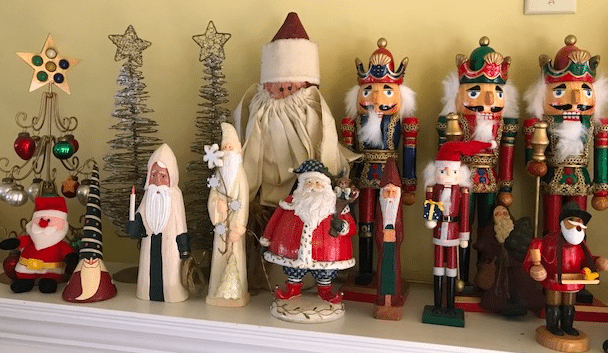 Nothing makes your home festive like Santa an Nutcracker figures. 