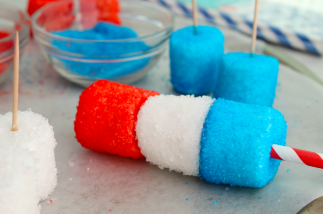 4th of July Party Idea: Firecracker Marshmallow Pops
