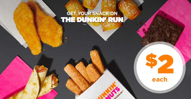 Dunkin' Run Menu