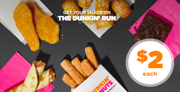 Dunkin' Run Menu