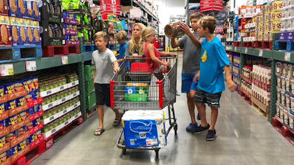 Shopping at BJ's Wholesale CLub