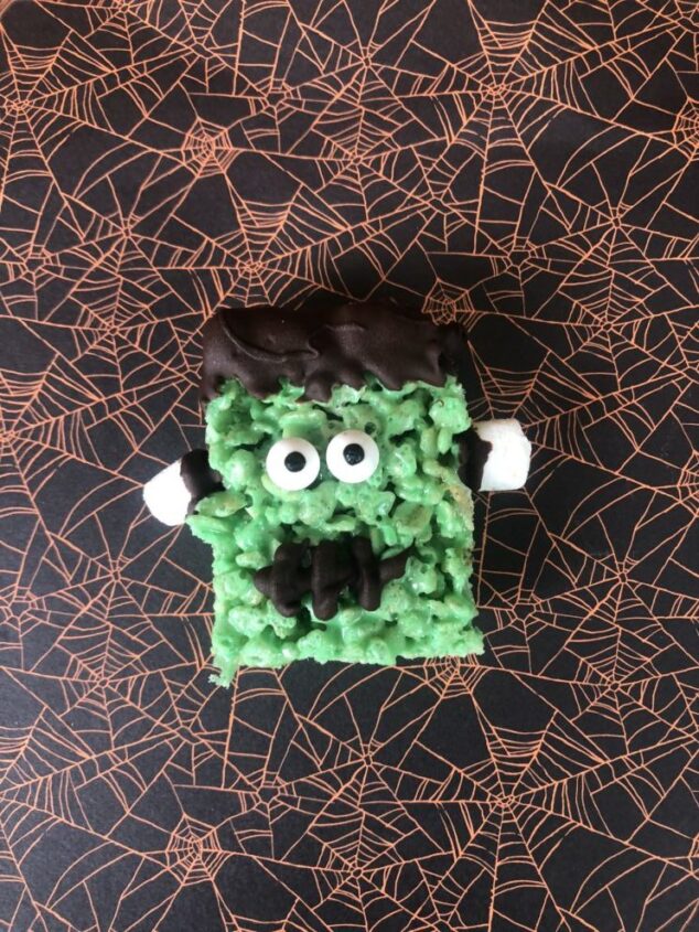 Frankenstein Rice Krispie Treats - Halloween Treat