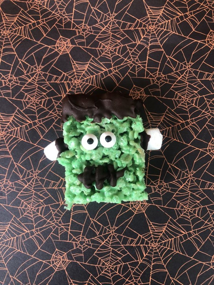 Frankenstein Rice Krispie Treats Stylish Life for Moms