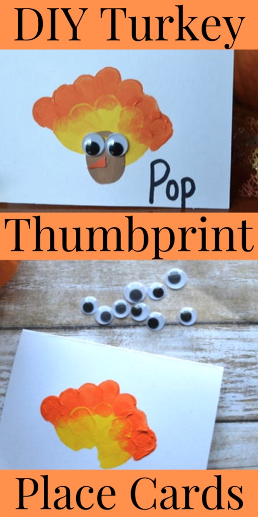 Thanksgiving Day - DIY Turkey Thumbprint Place Cards