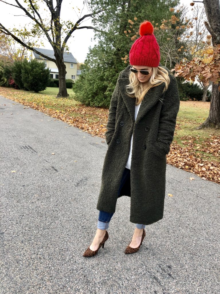 How to Style a Teddy Coat in the Winter - Stylish Life for Moms