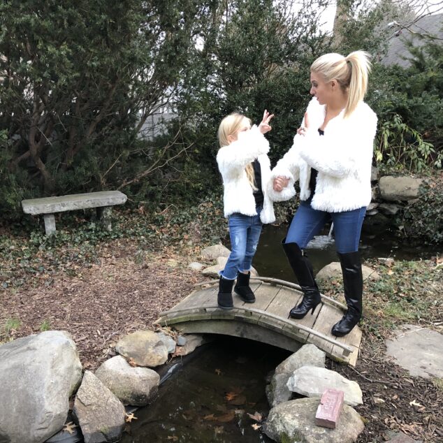 Mommy and Me Outfits: Twinning Faux Fur Jackets