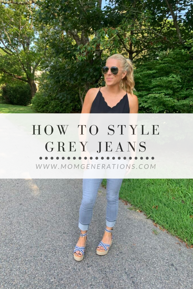 What to Wear with Gray Jeans - Stylish Life for Moms