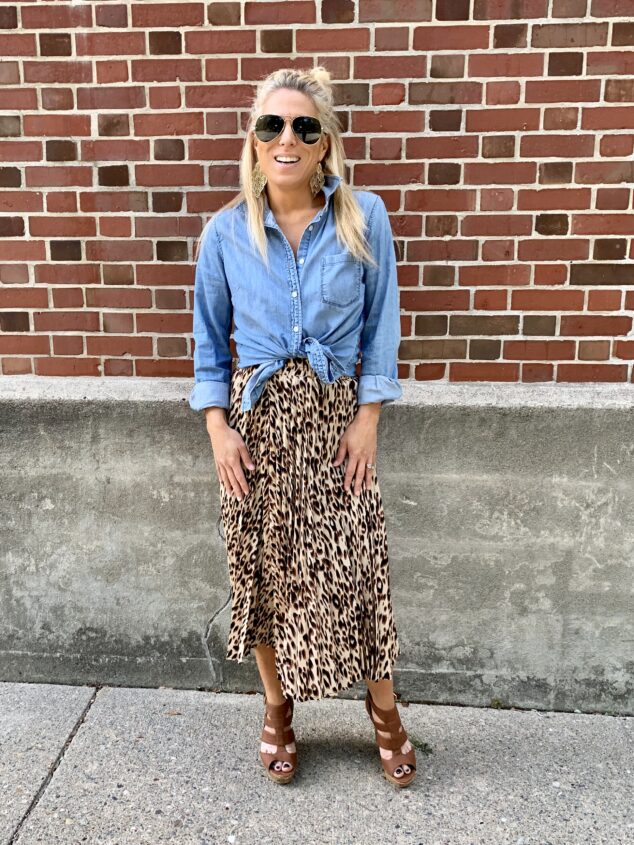 Leopard maxi skirt clearance definition