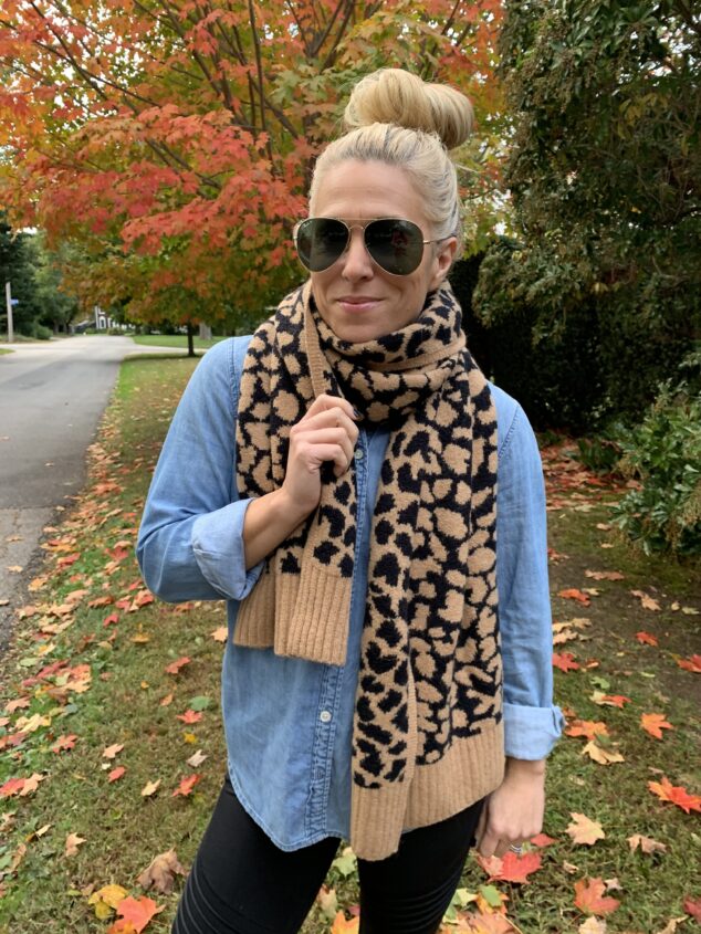 Leopard Print Scarf for Fall