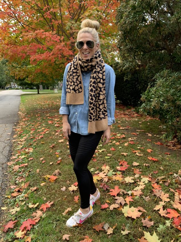 Leopard Print Scarf for Fall