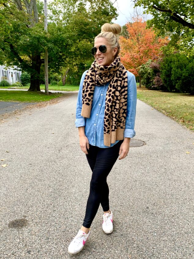 Leopard Print Scarf for Fall