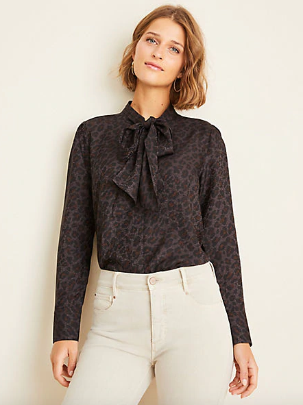 Ann Taylor Leopard Blouse 