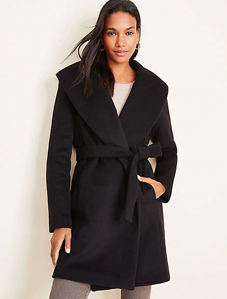 Shawl Collar Wrap Coat