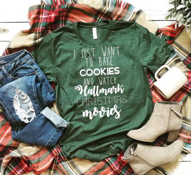 Hallmark Christmas Movies & Bake Cookies and watch Hallmark movies Tshirt 