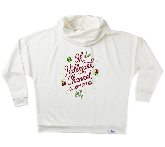 Hallmark Channel You Get Me Women's Cowl Neck Sweatshirt