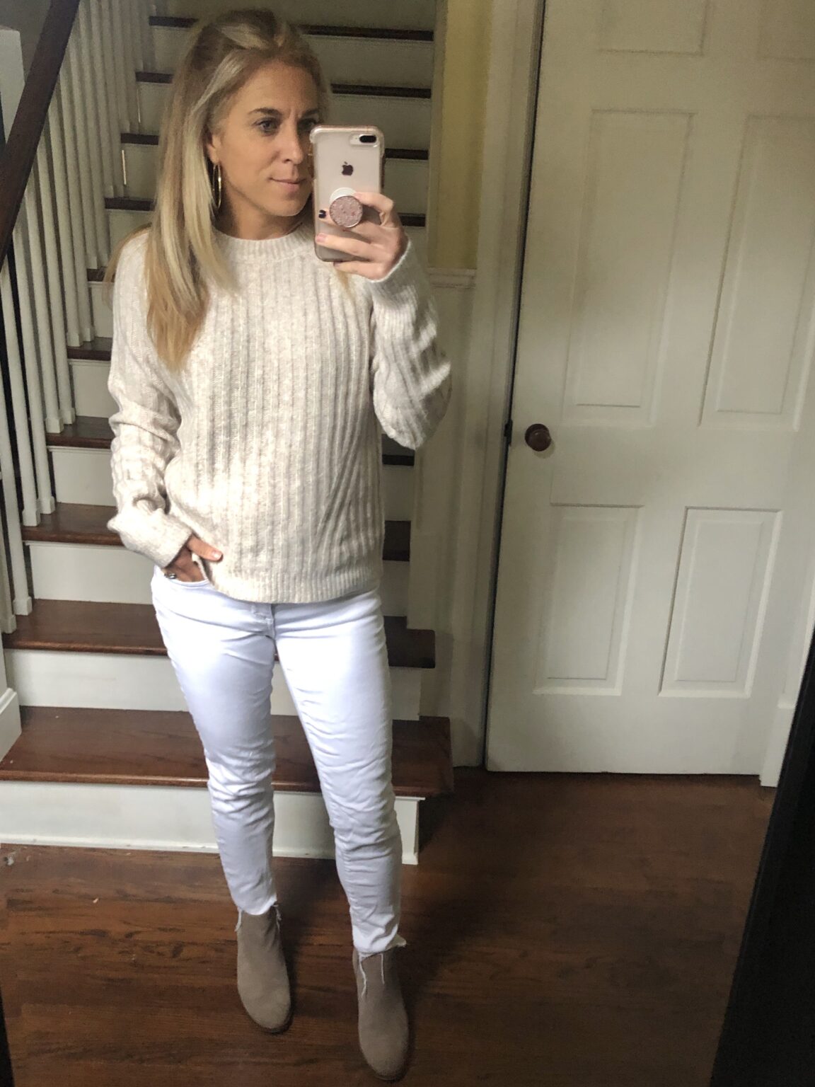 Winter Outfits - 5 Ways to Style a Cream Sweater - Stylish Life for Moms