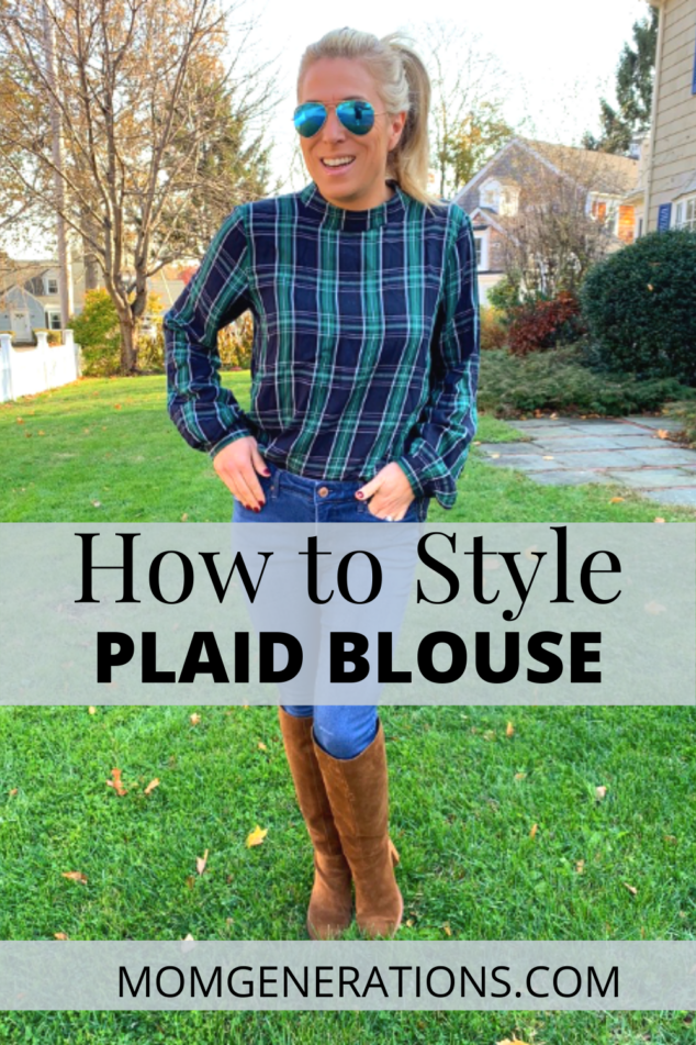 women's plaid blouse