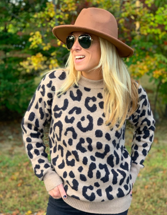 Leopard print sweater