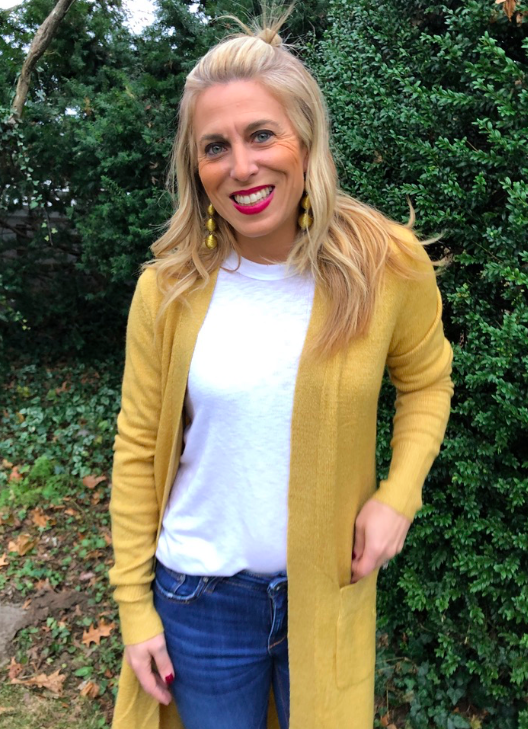 LOFT Mustard Cardigan