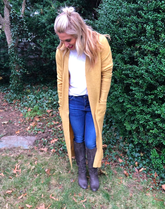 LOFT Mustard Cardigan