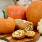 Pumpkin Roll with Apple Butter Filling Here's an easy recipe to take a traditional pumpkin roll up a notch with an extra level of apple flavor.